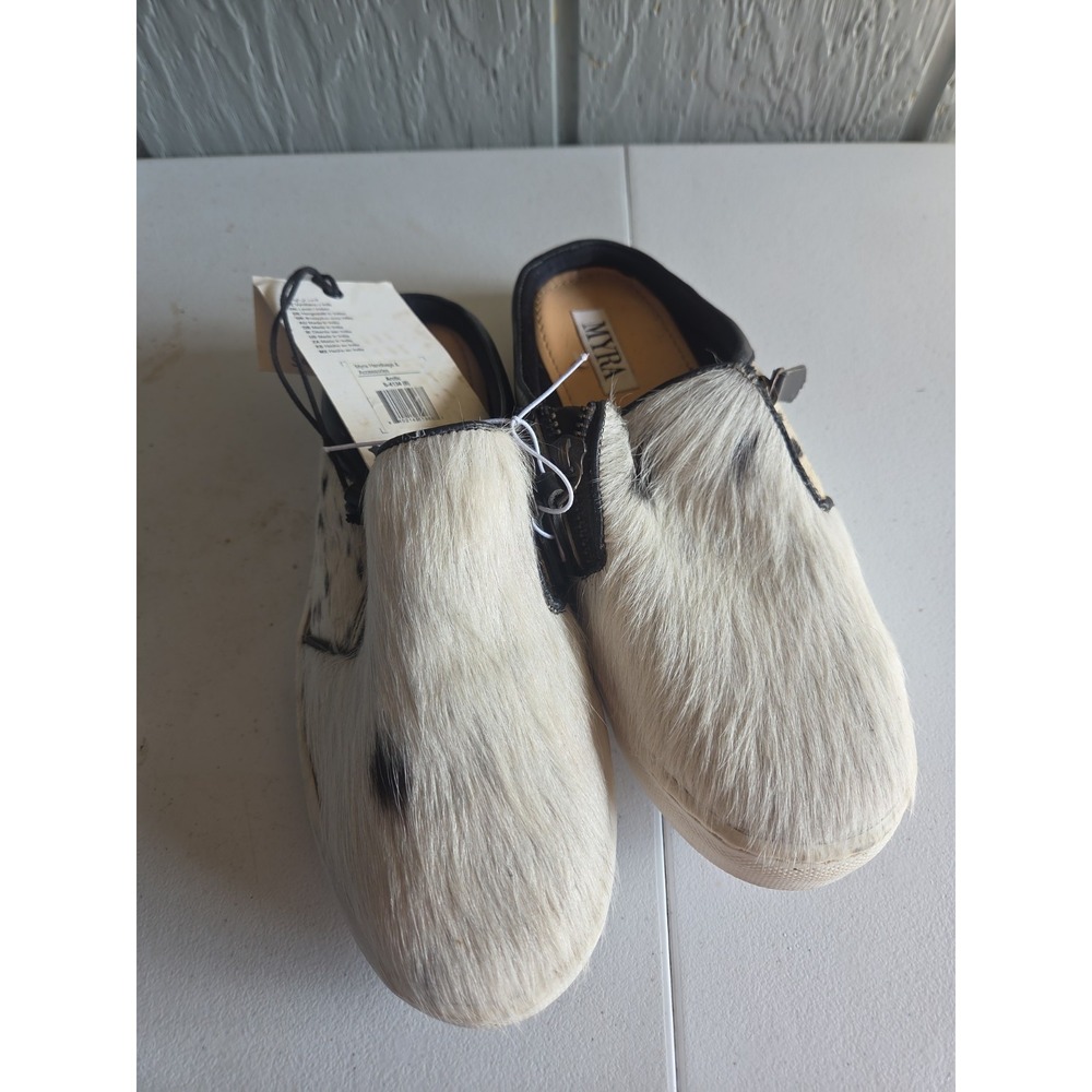 Myra Bag Hair on Hide Slide In Shoes Slip On Mule Sz 6 Cow Hair Ranch Western